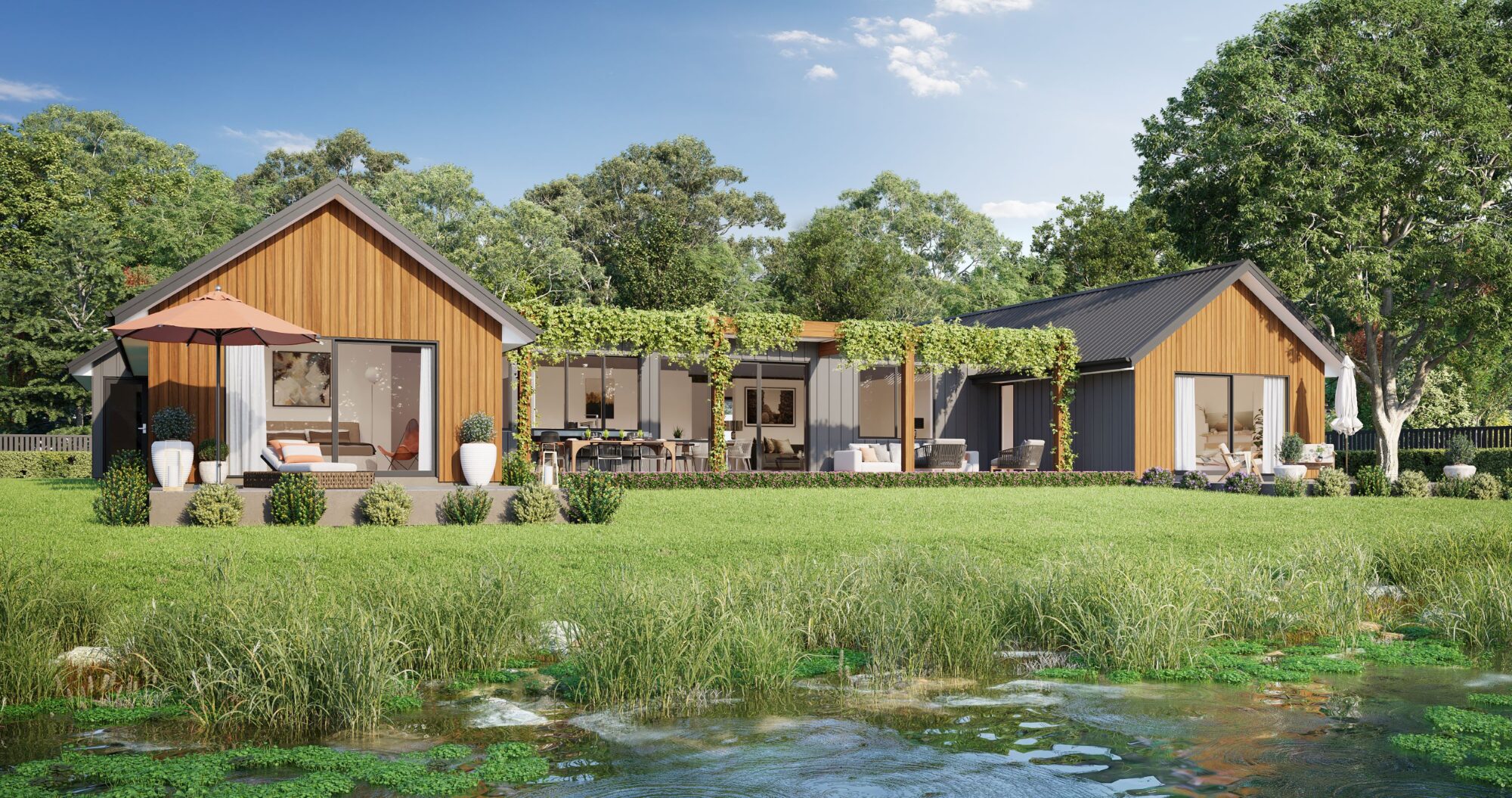 A picture of the Warlander – Contemporary plan - a beautiful and spacious NZ house plan with a 282 m2 floor area, 4 Bedrooms, and 4 Bathrooms.