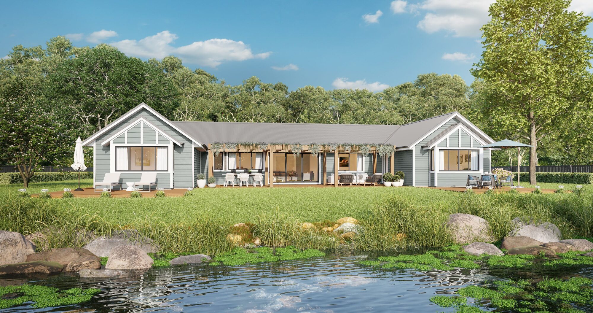 A picture of the Warlander – Colonial plan - a beautiful and spacious NZ house plan with a 282 m2 floor area, 4 Bedrooms, and 4 Bathrooms.